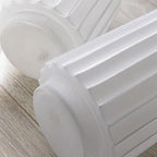 vases White Frosted Glass Vase Modern Home Restaurant Coffee Table Office Desktop Decoration Vase Striped Vase Gift Vase Flower vase(B) - color: B