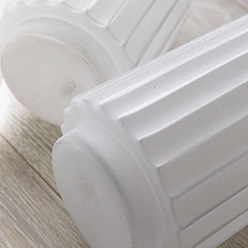 vases White Frosted Glass Vase Modern Home Restaurant Coffee Table Office Desktop Decoration Vase Striped Vase Gift Vase Flower vase(A) - color: A