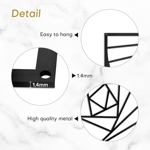 SIGNLEADER Metal Wall Decor Spiral Lines Minimalist Modern Luxury Wall Sculpture Hangings 3D Statue Home Decoration for Living Room, Bedroom, Bathroom, Kitchen, Fireplace, Office - 18" Black - color: Gry32-2405-m32, size: 18" Black