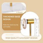 Necklace Holder Bracelet Holder, Gold Acrylic Jewelry Display Stand Crystal T Bar Jewelry Organizer Gift for Women(1-Tier 1pc) - style: 1-Tier 1pc