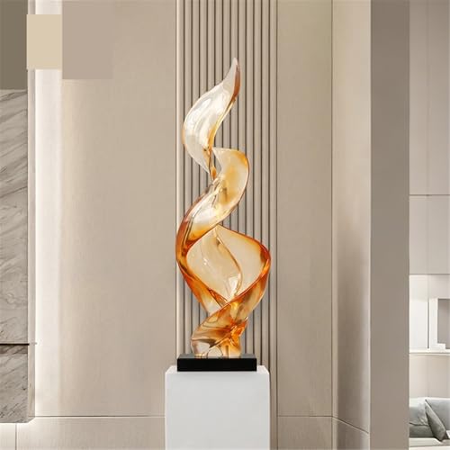 Statue Decorations Modern Decorative Piece, Understated Luxury Abstract Transparent Resin Entryway Art Sculpture. Home Decor Object