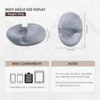 Artificial Stone Cell Phone Stand for Desk Handcraft Pebble Shape Minimalist Decor for Desk Kitchen Counter Office Easy of Use Sturdy and Stable(Silver Grey) - style: silver grey pebble