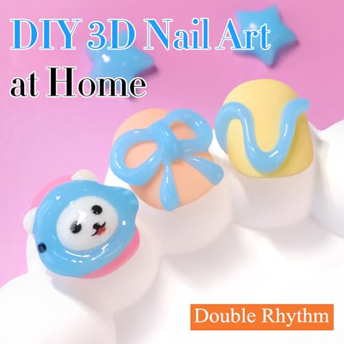 Double Rhythm 0.5 Oz 3D Nail Gel Nail Art Sculpting Gel No Wipe Gel Polish for Nail Designs DIY Nail Art for Drawing, Molding, Sculpture and Decoration (3D Sculpting Gel Blue) - color: Blue