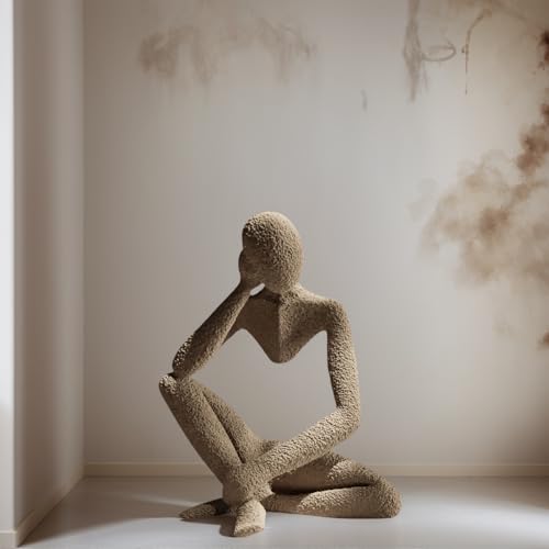 TIME&TRAVE Nobody Serendipity Sculpture - 3D Printed Minimalist Meditation Statue, Textured Art Decor for Home Office