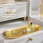 Stainless Steel Perfume Tray, Gold, 10" - 2 Pack - color: Gold, size: 10"
