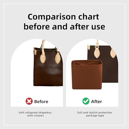 DGAZ Silk Purse Organizer Insert For LV Sac Plat Mini/BB/Medium bag，Silky Smooth Bag Organizer，Luxury Handbag & Tote Shaper(Gold,Mini) - color: Gold, size: Mini
