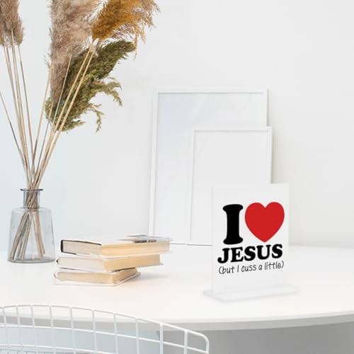 Funny Office Home Decor - Chic Acrylic Shelf Decor for Home, Workspace, or Dorm, Witty & Minimalist Statement Piece, 4 × 4.7 Inches