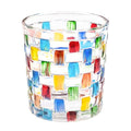 Tealight Candle Holder, Stained Glass Votive Candle Holder with Woven Pattern, Romantic Mosaic Tea Light Holder Cup for Table Centerpieces, Christmas, Birthday Party, Home Decor