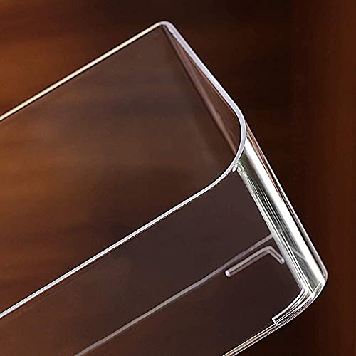 LINFIDITE Makeup Organizer Tray Bathroom Cabinet Cosmetic Storage with 9 Compartments 2 Removable Dividers Lipgloss Organizer Makeup Display Tray Case for Beauty Essentials Crystal Clear