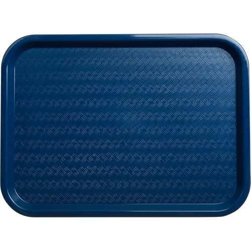 Carlisle FoodService Products CT121614 Café Standard Cafeteria / Fast Food Tray, 12" x 16", Blue - color: Blue