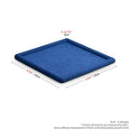 Oirlv Top Microfiber Jewelry Tray Square Nightstand Organizer Rings Earrings Necklace Trinket Storage Tray Showcase Jewelry Display (Blue) - color: Blue