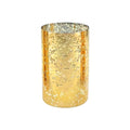 WGVI Hurricane Candle Holder Sleeve, W: 4", Ht: 6", Gold Speckled Glass Cylinder Open Both Ends, Chimney Tube Shade, 1 Piece - size: 4x6"H