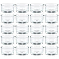 36 Pack Clear Glass Tealight Candle Holders, 1.8 Inch Wide x 1 Inch High, for 1.5" Tealights, Bulk for Wedding Centerpieces, Party, Dinner, Home Decor