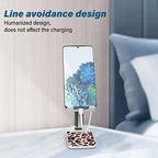 Foldable Phone Holder for Desk, Angle Adjustable Cell Phone Stand, Suitable for iPhone, Samsung & Other Smartphones - color: Leopard Print