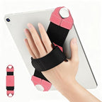 FINTIE Universal Tablet Hand Strap Holder for 9-11 Inch Tablets eReaders, 360 Degrees Swivel PU Leather Secure Portable Adjustable Handle Grip for iPad, Galaxy Tab and 9-11" Tablets (Magenta) - color: Magenta