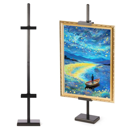 1pcs Adjustable Tabletop Easel Stand for Picture Frames, Picture Easels for Display, Gold Easel, Picture Frame Stand, Adjustable Art Easel.(30inch,Black) - color: Black, size: 30inch