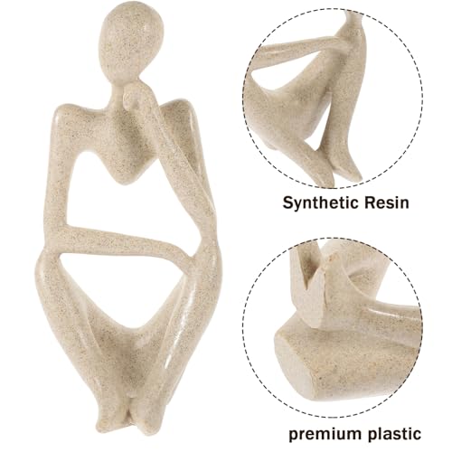 STOBAZA Abstract Thinker Statue Minimalist Figurine for and Office Decor Aesthetic Desktop Ornament Lightweight and Easy to Clean Abstract Sculpture for Unique Style