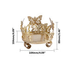 SUPERFINDINGS 1PC Iron Butterfly Candle Holder 4.1x4.1x3.5inch Decorative Candlestick Holder Art Tealight Candle Holder Golden Cup Candlestick for Home Table Christmas Party Decoration