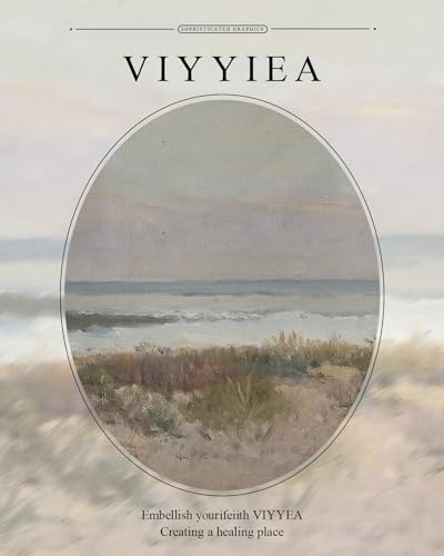 VIYYIEA Gold Framed Wall Art Canvas Print Home Decor Classical Coastal Scenery Bathroom Pictures Wall Decorations Farmhouse Wall art Room Decor Kitchen Office Bathroom Art Prints Wall Decor 16x20in - color: Beach Grass and Surf, size: 20"L x 16"W