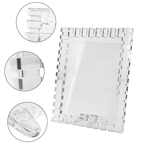 kitCom 8x10Inch Crystal Wedding Frame of Keepsake Photo Frames, Crystal Picture Frames with Sparkling Design, Tabletop Display Decor Frame(Fit 8x10 Max Photos), Clear with Gift Box - size: 8 x 10 inch