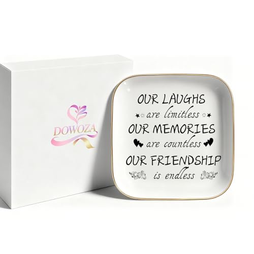 Birthday Gifts for Women, Unique Birthday Friendship Christmas Gift for Female Friends, Her, BFF, Girls | Our Friendship is Endless Trinket Tray for Best Women Friend - style: Friendship is endless