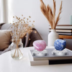 Jetec 8 Pcs Rock Display Stands - 3 Peg Clear Acrylic Easels & Holders for Fossil, Coral, Geodes, Agate