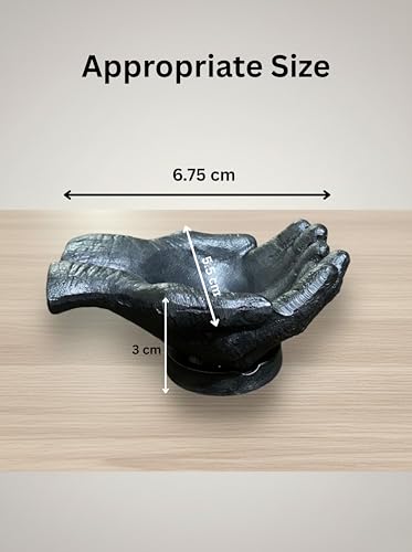 Black Antique Caring Cupped Hands Shaped Decorative Hand Bowl-Cute Catch All Trinket Tray-Candy Dish Offering Stand-Home Decor Hand Jewellery Holder-Mother’s Day Birthday Christmas Gift - color: Black Antique