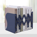Honagu Adjustable Bookends, Metal Book Ends for Shelves Heavy Book, Desk Magazine File Organizer for Home, Office, Books, Papers, Extends up to 19 inches (Royal Blue) - color: Royal Blue