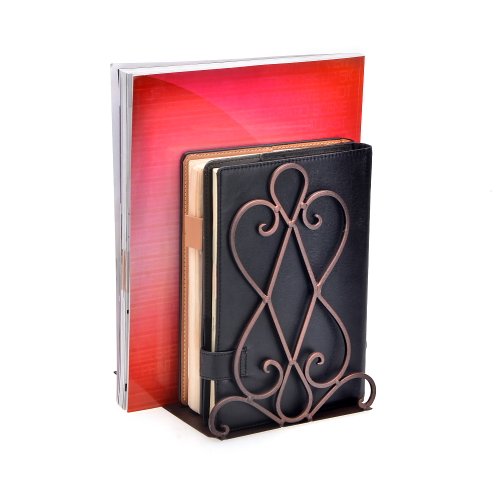 Artkingdome Book Ends Luxury Bookends, Retro Organizer Stand, Desk Holder Racks, School Heavy Liberary Bookshelf Decorative Bookend 1pair w/Padding Gift - color: Brown