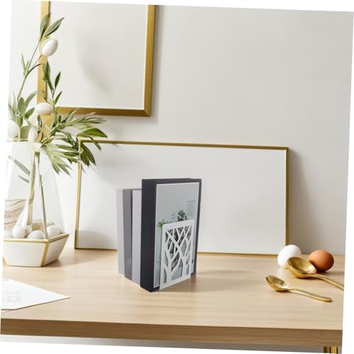 Angoily 2pcs Abstract Tree Style Bookends Non-Skid Page Holders for Reading Chic Book Organizer Creative Design for Home Office and School Storage
