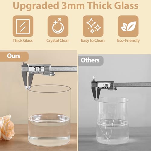 TBWIND 6Pcs Glass Cylinder Vases for Centerpieces, 6" x 4.7" Wide Mouth Flower Vase Hurricane Glass Candle Holders, Clear Vases Bulk with 2 Floral Tapes for Floating Candles Wedding Party Home Decor - size: 6" x 4.7" Wide Mouth - 6pcs