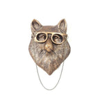 Joogour Head Wall Mount Decor,Resin Animal Sculptures，Art Deco Wall Hanging Decoration for Living Room Bedroom Officeroom Gift (Fox)