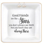 Good Friend Jewelry Dish Tray Ceramic Trinket For Women Gifts Friends Best Birthday - style: Good Friends Style 2