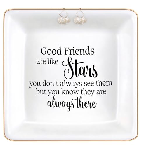Good Friend Jewelry Dish Tray Ceramic Trinket For Women Gifts Friends Best Birthday - style: Good Friends Style 2