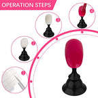 Nail Stand Acrylic Nail Art Display Stand Magnetic Nail Tips Practice Holder 54 Pcs Reusable Adhesive Putty for DIY Painting Nails Stand kit (Black) - color: Black