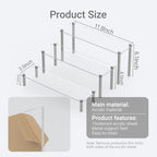 3 Pcs Acrylic Riser, Display Stand Clear Shelf for Cupcake Food Desserts Holder Cosmetic Products Tabletop Use and More (Large) - size: 3-Piece