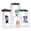 6 Tier Clear Action Figures Display Risers Stand Shelf, Acrylic Display Stands for Collectibles,Pop Figures Holder Perfumes Organizer,Large Rock Risers Rack - color: 6 Tier