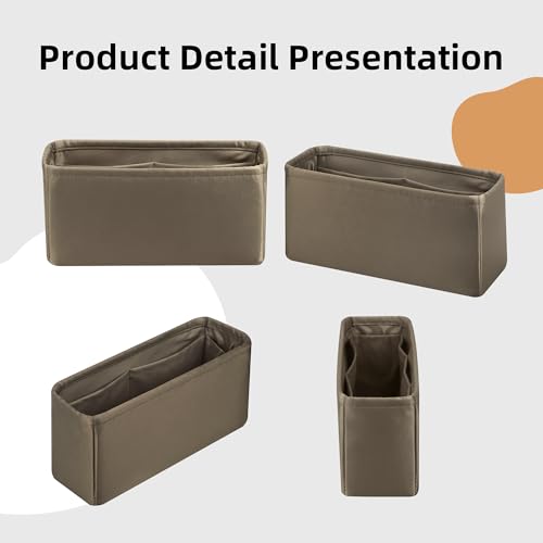 DGAZ Silk Purse Organizer Insert For Hermes Geta bags，Silky Smooth Bag Organizer，Luxury Handbag & Tote Shaper(Etoupe Grey) - color: Etoupe Grey