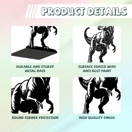 Peacoblue Metal Bookends for Shelves, Modern Decorative Heavy Duty Study Book Ends Stoppers for Office, Desk, Shelf, Room 5.3"x4.3"x7.9" Cast Iron Simple Tall Bookends 1 Pair (Tyrannosaurus Rex) - style: Tyrannosaurus Rex