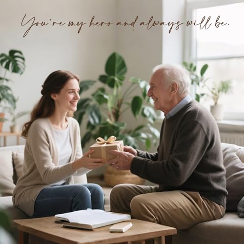 Father Daughter Figurine Personalized Birthday Fathers Day Valentines Gifts for Dad from Daughter 4.7"Resin Hand Painted Sculpture in Memory of Dad Statues for Home Decor(Frame for Free) - style: Father and Child Set