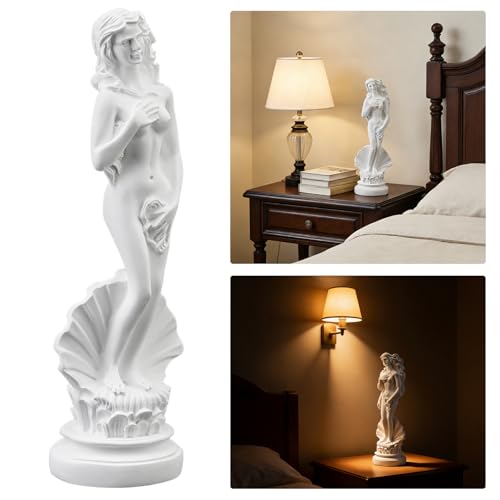 Birth of Venus Sculpture, 7.6 Inches Resin White Greek Roman Goddess Aphrodite Art Figurine Sculpture for Home/Office Decor,Valentine's Day Gift (Birth of Venus Sculpture) - style: Birth of Venus Sculpture