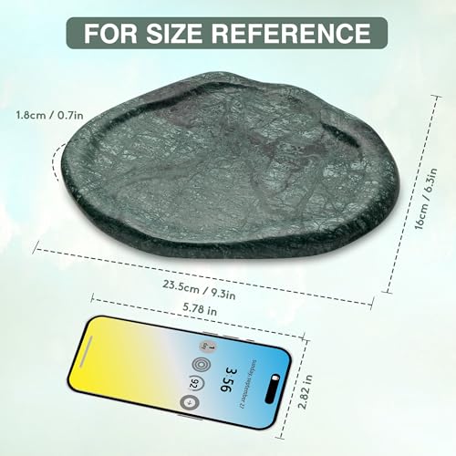 Natural Marble Trinket Tray – 9"x6" Cloud Shaped Decorative Dish for Jewelry, Keys, Perfume, Cosmetics, Vanity, Bathroom, Candle, Kitchen & Countertop | Stone Catchall or Gift (Indian Green) - color: Indian Green