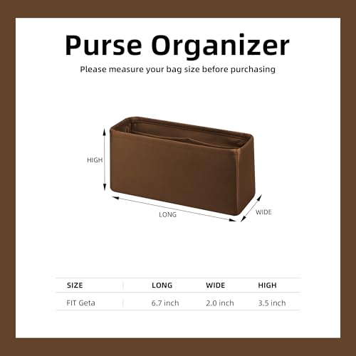 DGAZ Silk Purse Organizer Insert For Hermes Geta bags，Silky Smooth Bag Organizer，Luxury Handbag & Tote Shaper(Gold) - color: Gold