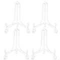 Artliving 4 Inch White Iron Small Plate Stand Holder, Picture Easel, Display Stand for Cookie, Photo,Placecard or at Weddings, Birthday Party(4 Pack) - size: 4 inch(4 pack)