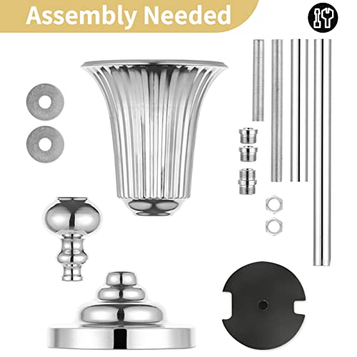NUPTIO Flower Vase Centerpiece Wedding: 2 Pcs 26.7" Tall Silver Stand Metal Trumpet Vases for Wedding Party Table Decoartions - color: Silver, size: 2 x M
