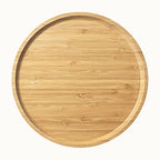 Bamboo Serving Platter, Round Wood Tray, Wooden Serving Tray, Fruit, Bread, Salad Plate, Charcuterie Serving Board, 9.8 inch - color: Round, size: 9.8"
