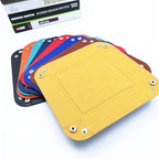 siduater Valet Tray Desktop Storage Organizer – Vegan Leather Catchall Tray Bedside Vanity Tray Nightstand Caddy Holder for Remote Controller, Watch, Keys, Phone, Wallet, Coin, Jewelry, Yellow - color: Yellow