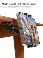 OHLPRO Heavy Duty Tablet Mount for Semi Truck, Drill Base iPad Holder Compatible with RAM Mount B Size 1" Ball, 360° Rotating Dashboard Stand for 5-17" iPad Pro,Great for Desks, Wall, Businesses - size: 5-17''- 1 Arm Mount