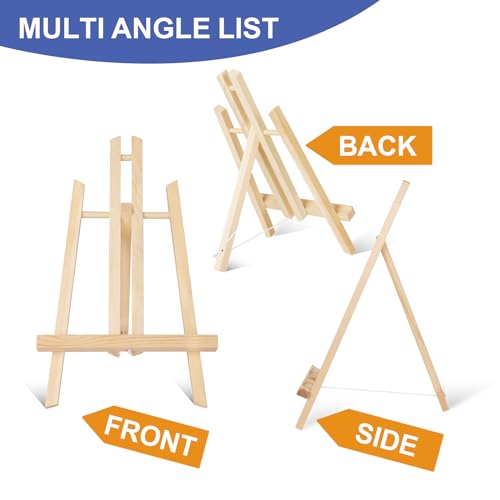 ESRICH 8 Pack 11.8" Wood Easels,Tabletop Easel for Painting,Painting Party, Displaying Canvases, Kids Student Table School Desktop, Portable Canvas Photo Picture Sign Holder - style: 11.8"-8P