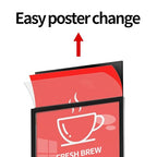 Sign Holder Floor Stand, Heavy Duty Pedestal 22×28 in Slide-In Double Sided Poster Banner Stand for Board Display (Black)